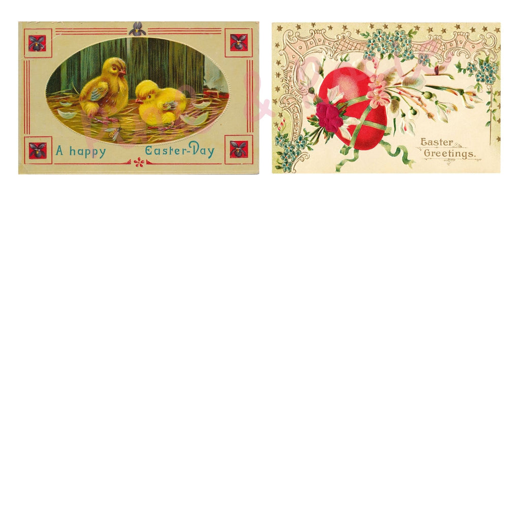 24 Vintage Easter Postcards Digital Download