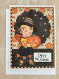 Vintage Witch Halloween Greeting Card