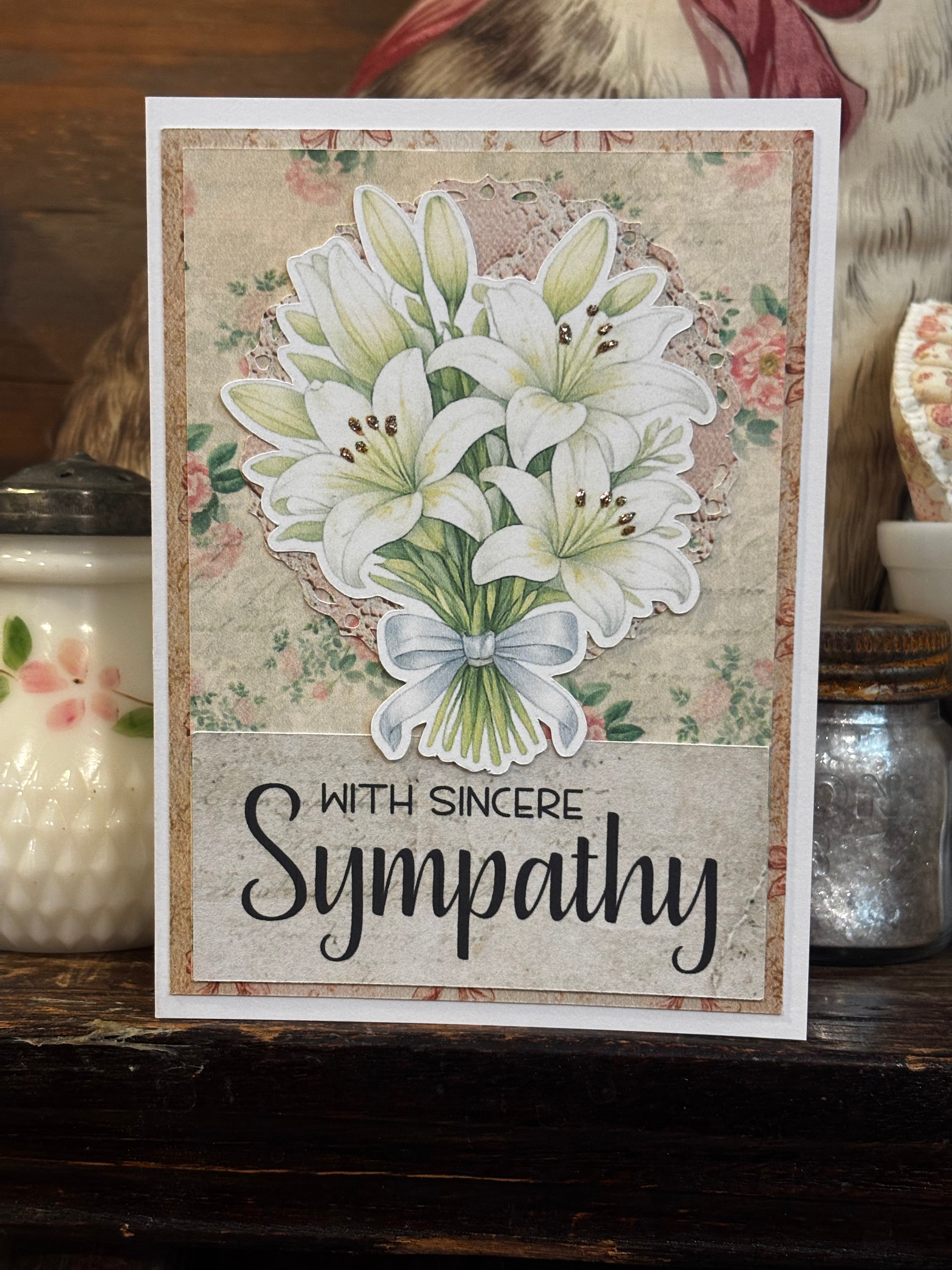 Lilies Sympathy Card