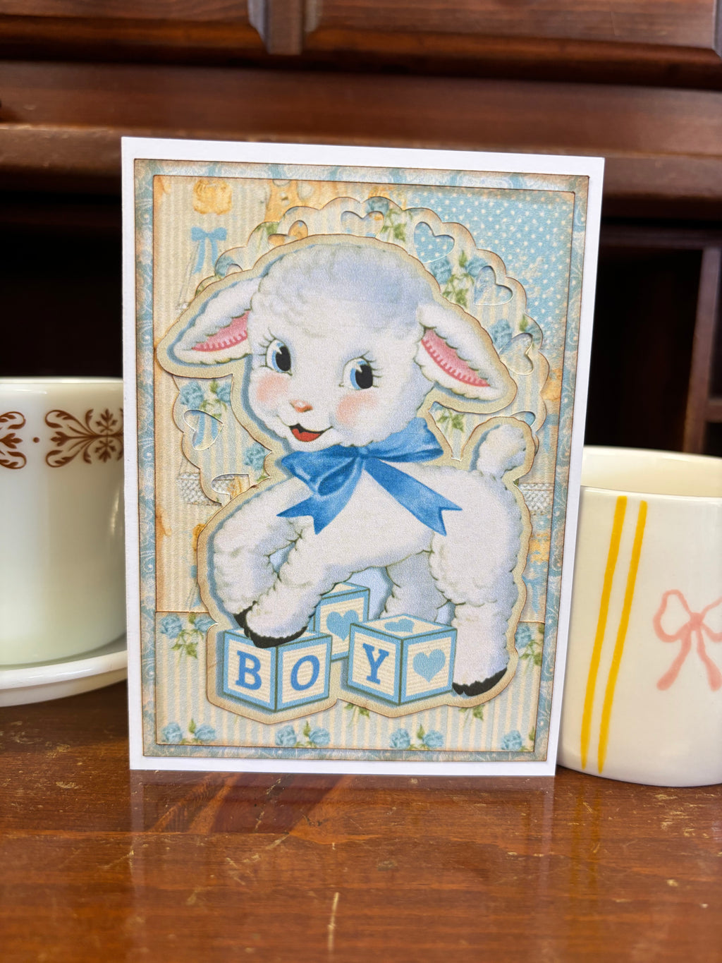 Baby Boy Lamb Card