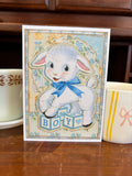 Baby Boy Lamb Card