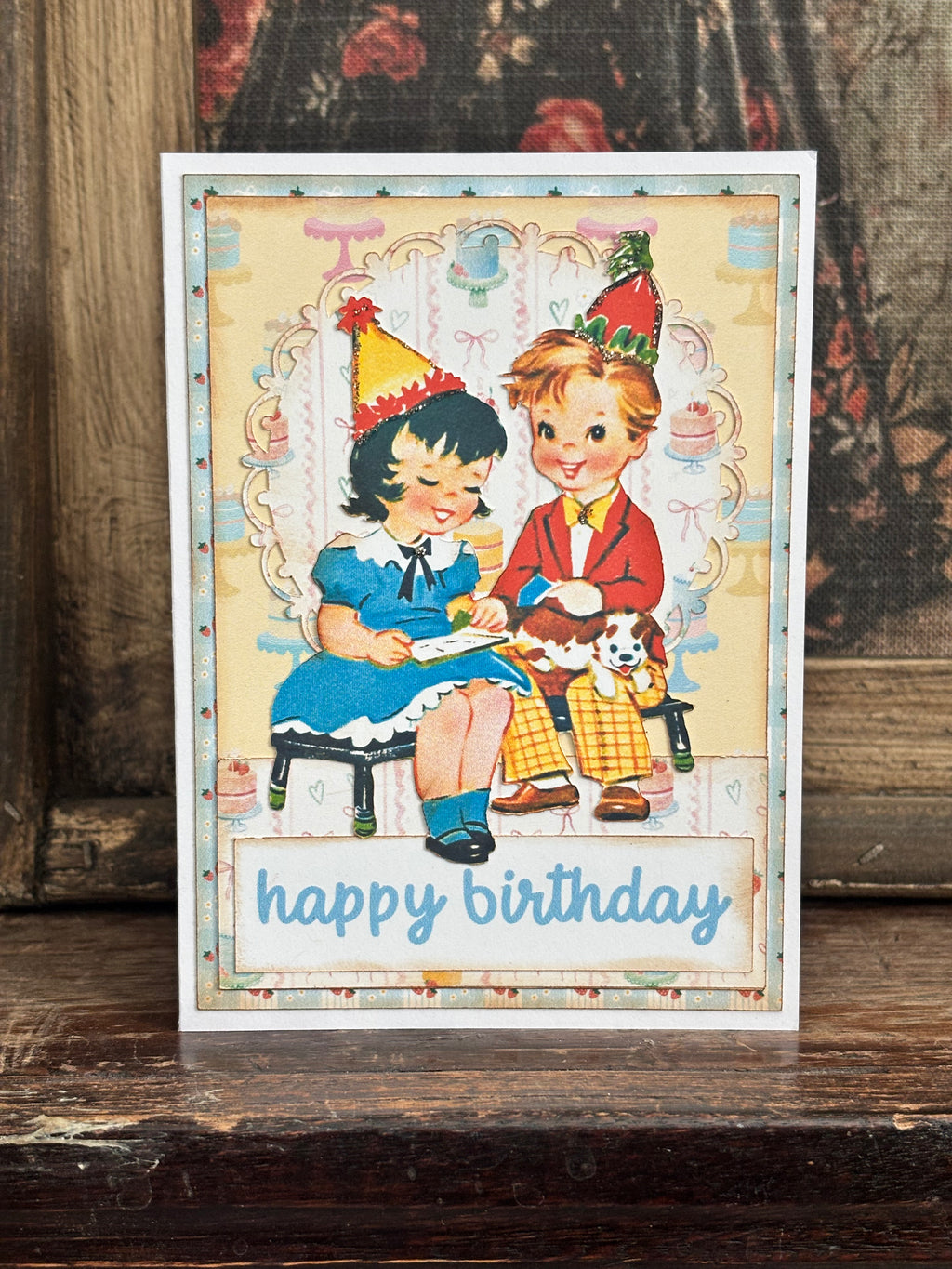 Retro Kids Birthday Greeting Card