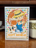 Happy Birthday Boy + Dog Card