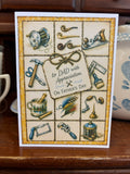 Vintage Father's Day Card – Fishing, Tools & Workshop Inspired Greeting Card for Dad