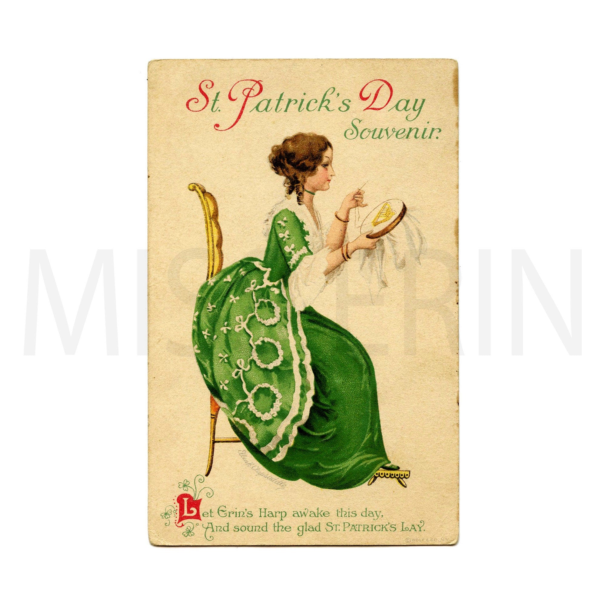 Vintage St. Patricks Day Digital Image