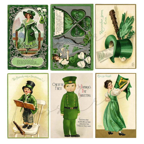 24 St. Patrick's Day Postcards Digital Download